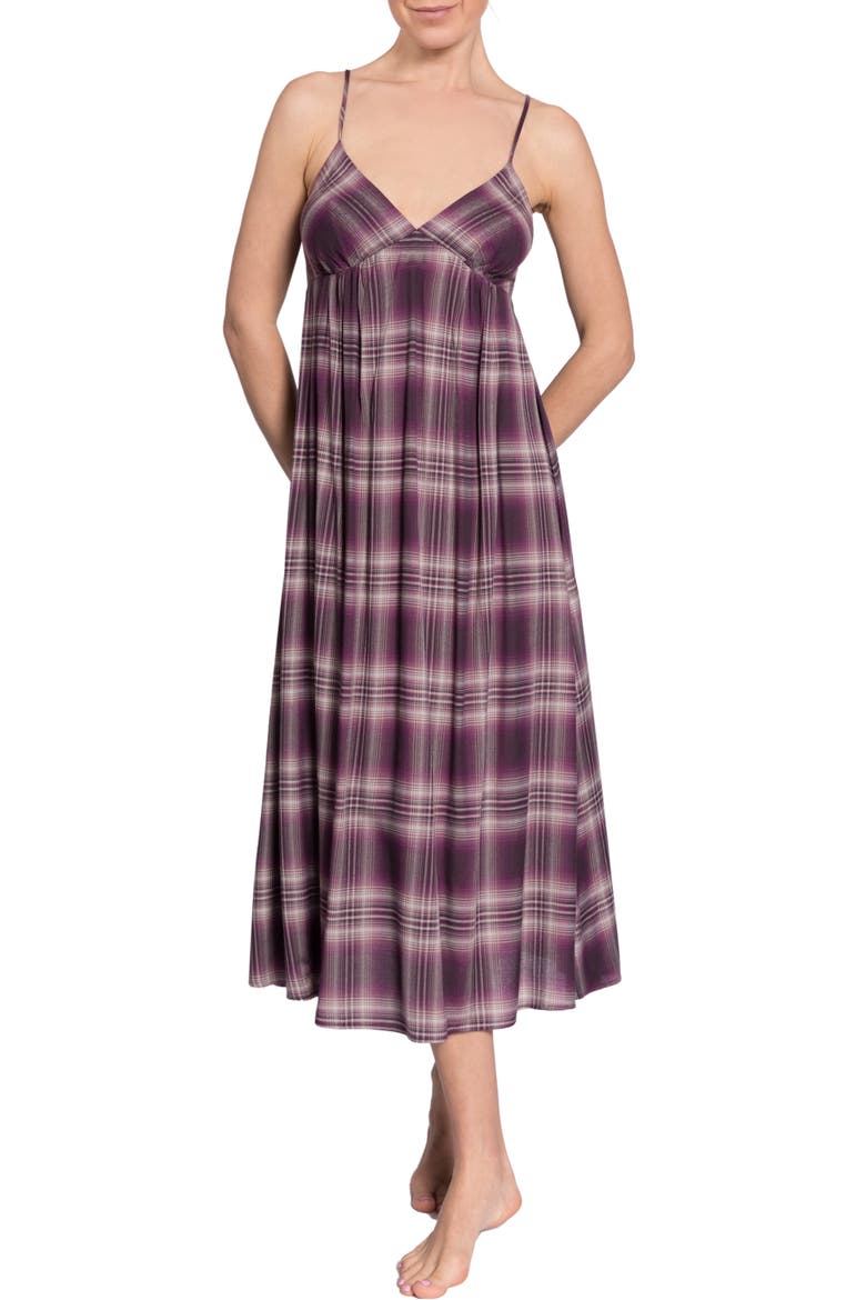 Olivia Nightgown, Main, color, PLUM PLAID