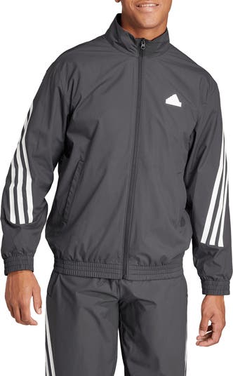 Adidas Mens Future Icons 3 Stripes Woven Track Jacket Black Size M