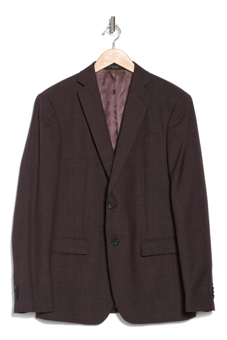 Micro Sport Coat, Alternate, color, BURGUNDY
