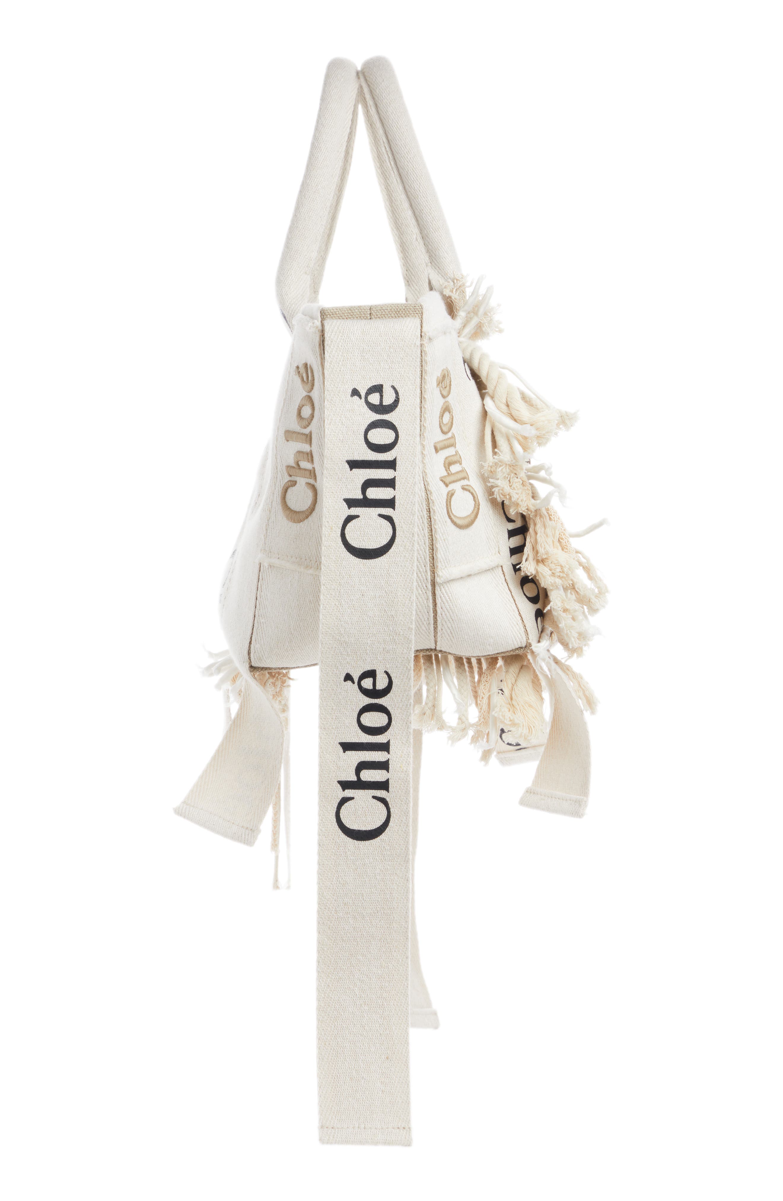 Chloé Medium Woody Woven Patch Tote, Alternate, color, 