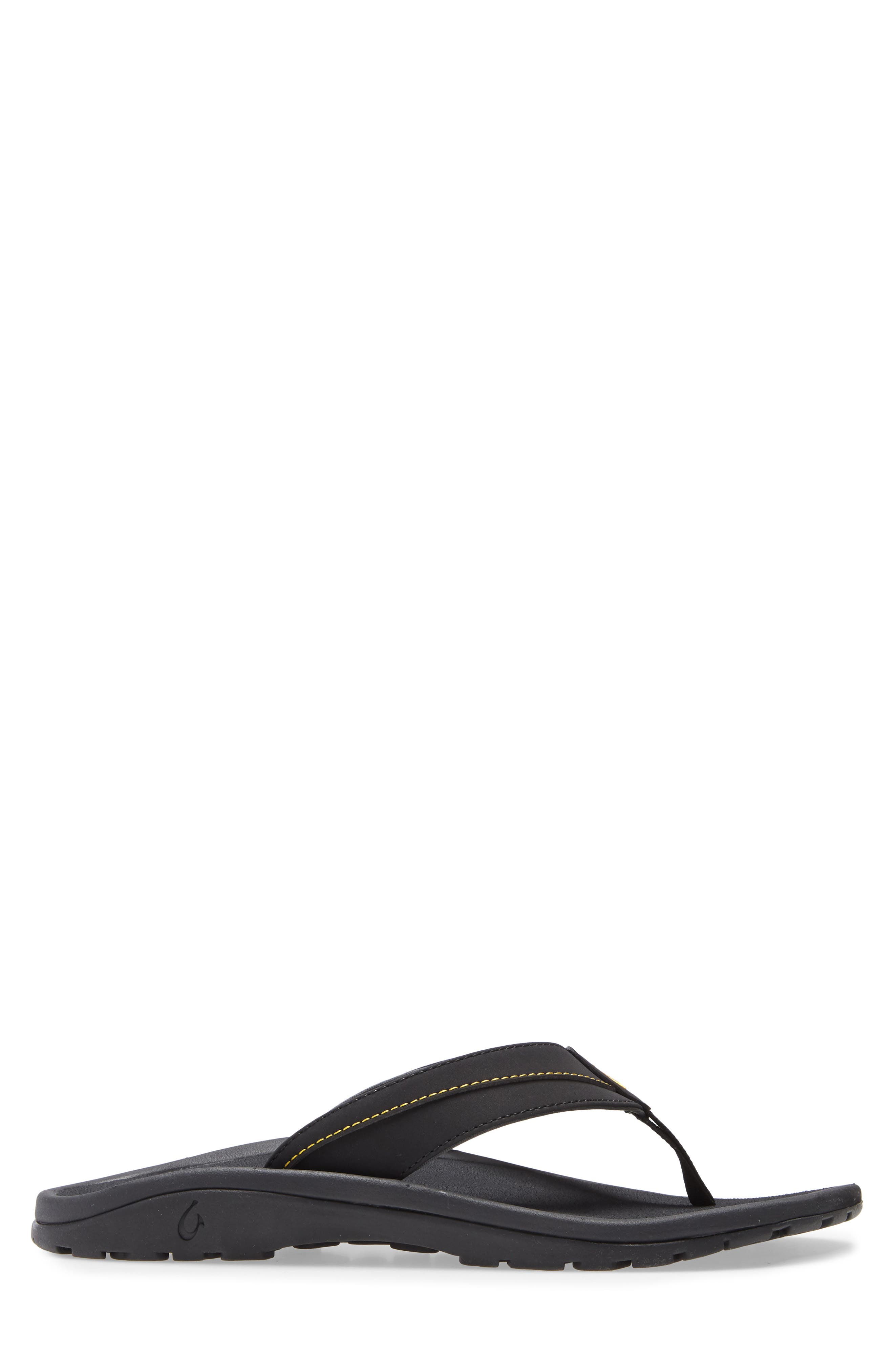 'Ohana Koa' Flip Flop, Alternate, color, BLACK SU
