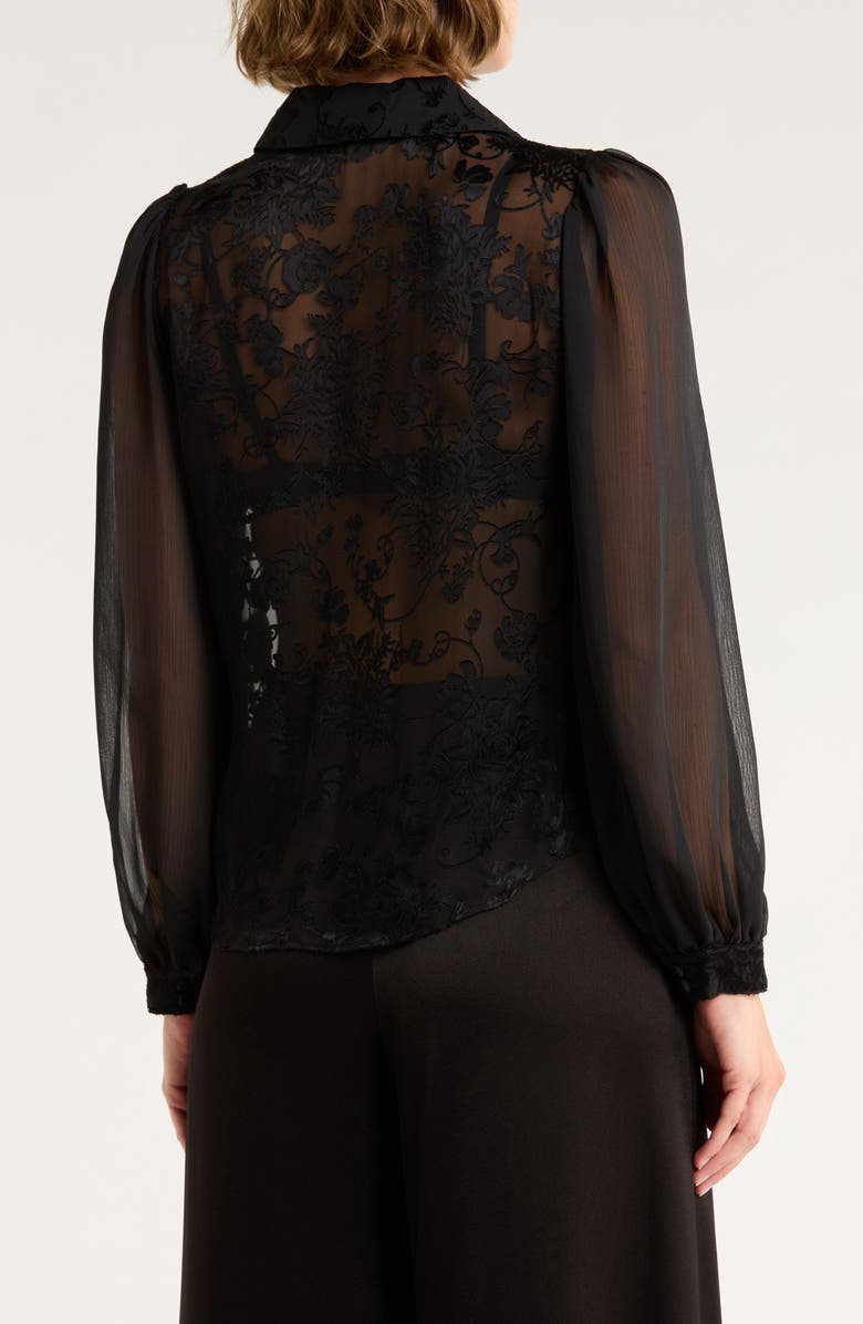 Alice + Olivia Roanne Blouson Sleeve Top, Alternate, color, 