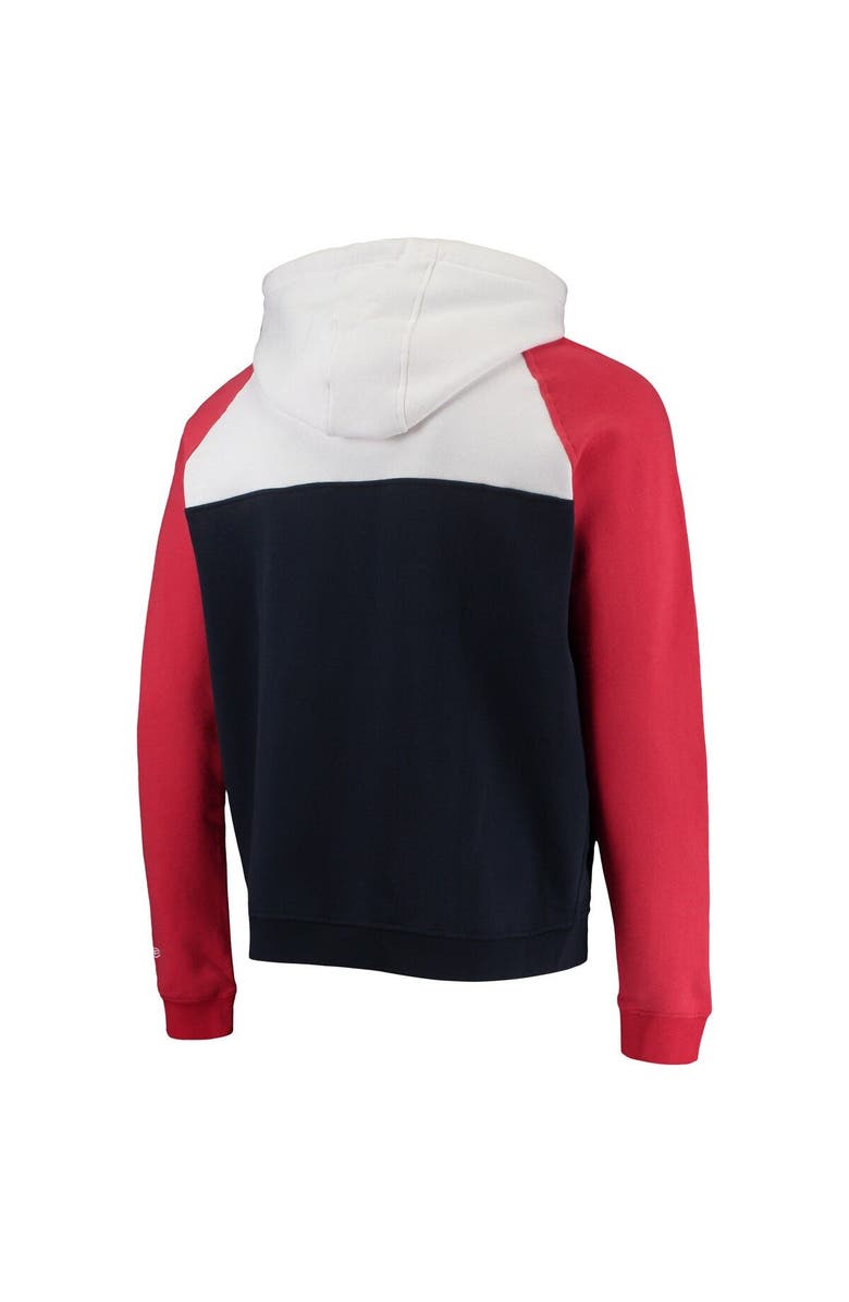 New Era Men's New Era Navy/White Boston Red Sox Cooperstown Collection Quarter-Zip Hoodie Jacket, Alternate, color, 