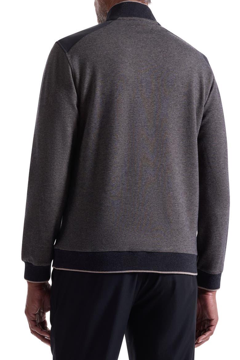 Mélange Quarter Zip Top, Alternate, color, TAUPE