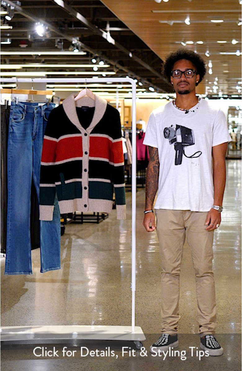 Ranger Stripe Lambswool Cardigan, sales video thumbnail