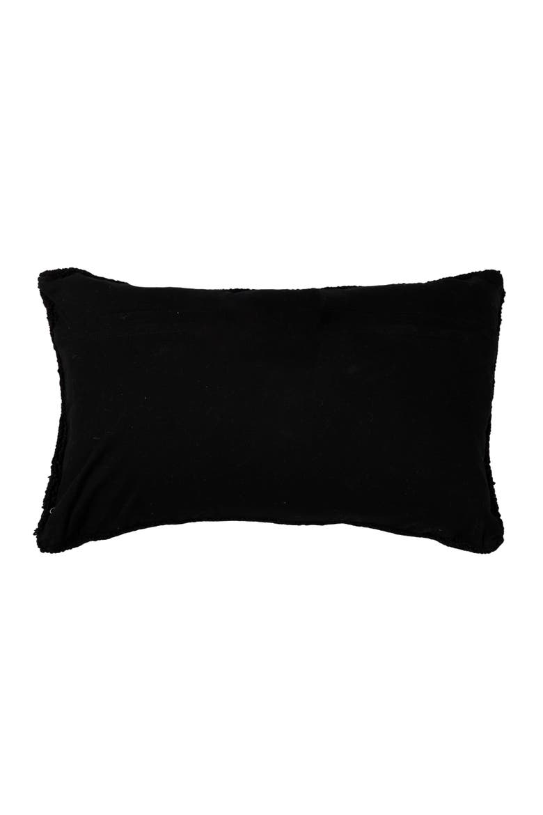 Ghost Witch Trio Halloween Hooked Lumbar Accent Pillow, Alternate, color, Black