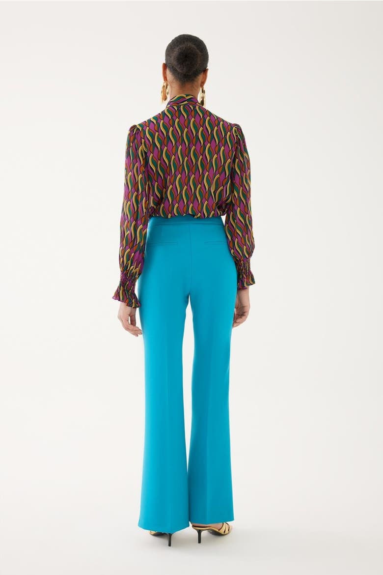 High Waisted Pants, Alternate, color, TURQUOISE