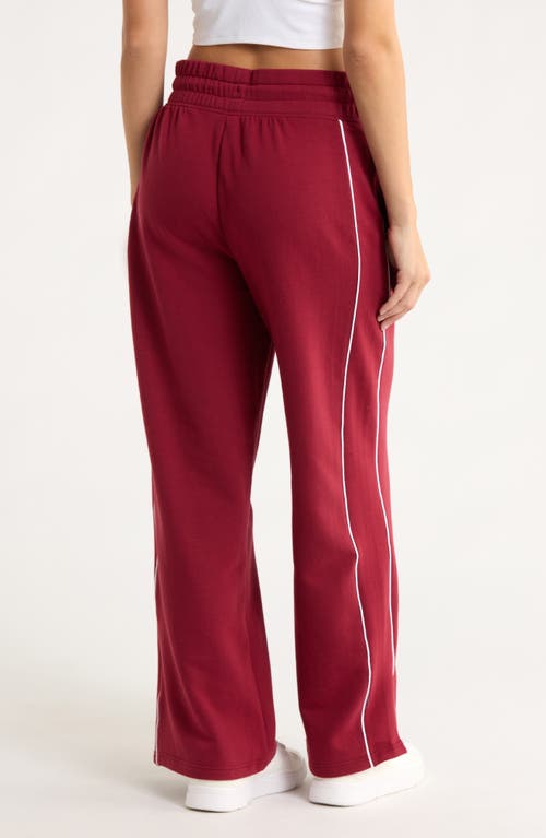 Yogalicious Cloud Plush Finish Line Pants In Red
