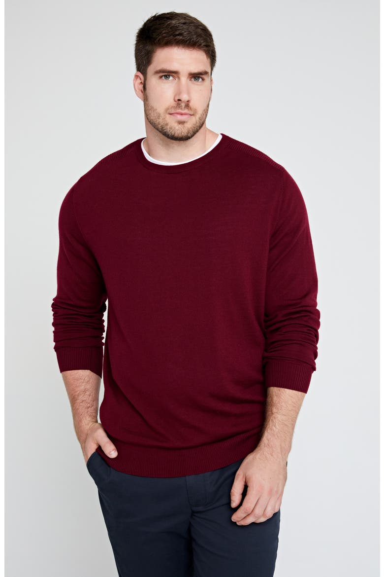 Hawtrey Regular Fit Crewneck Wool Sweater, Alternate, color, PEAT
