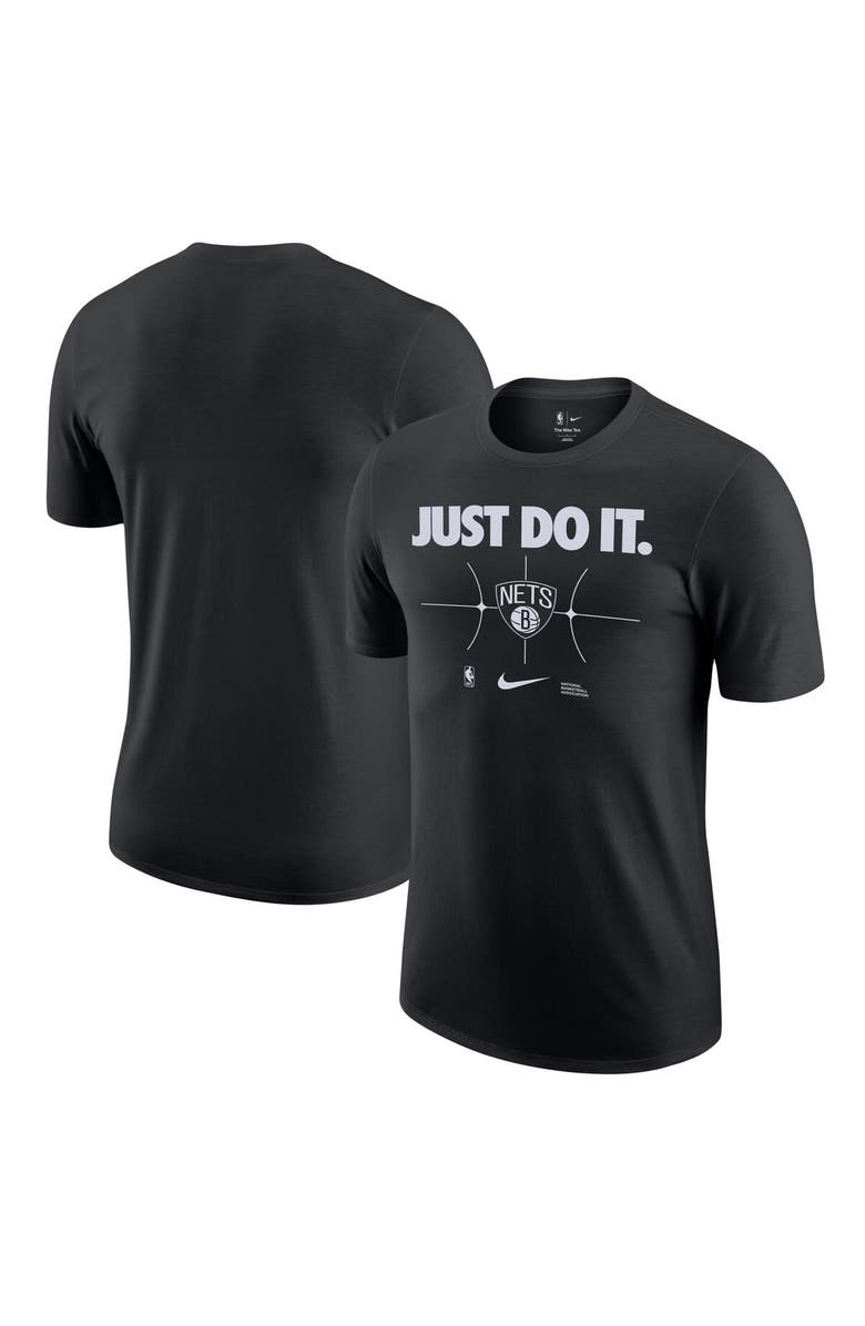 Nike Men's Nike Black Brooklyn Nets Just Do It T-Shirt, Main, color, Black