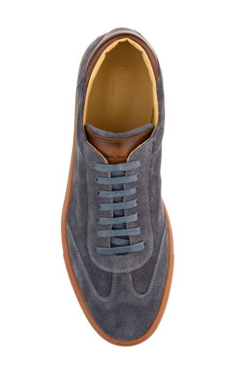 To Boot New York Brio Suede Low Top Sneaker In Steel Blue