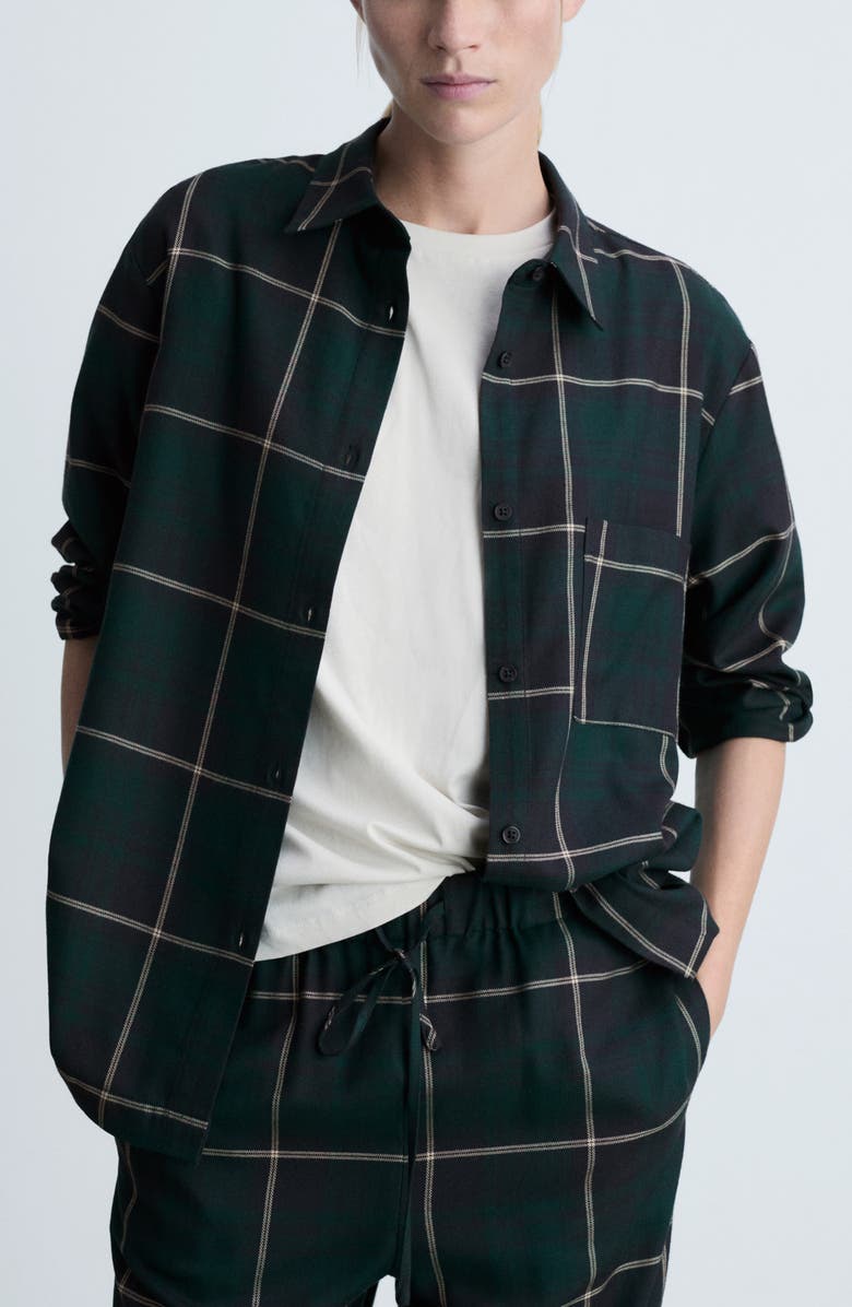 MANGO Checked Straight Pants, Alternate, color, 