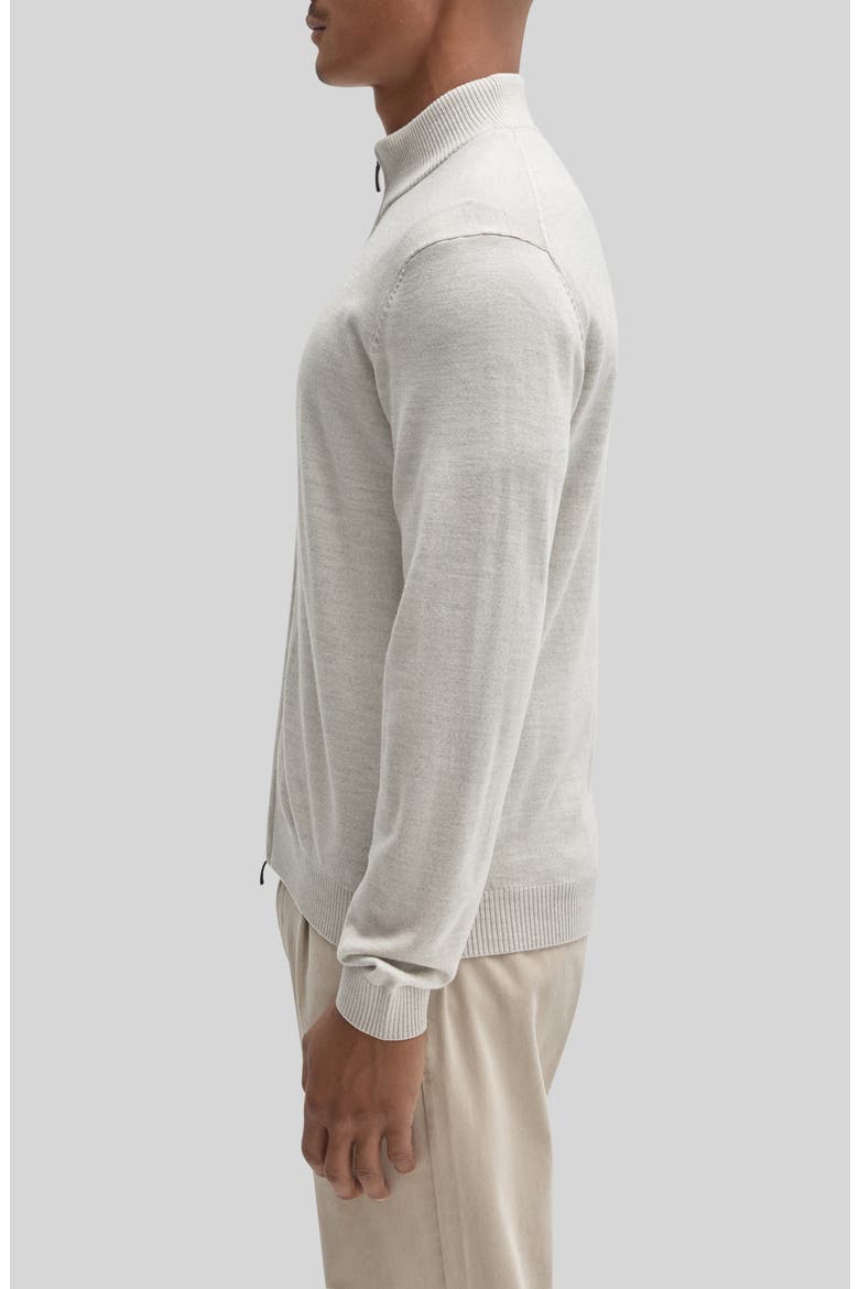 Thomas Full Zip Merino Wool Sweater, Alternate, color, MOONSTONE
