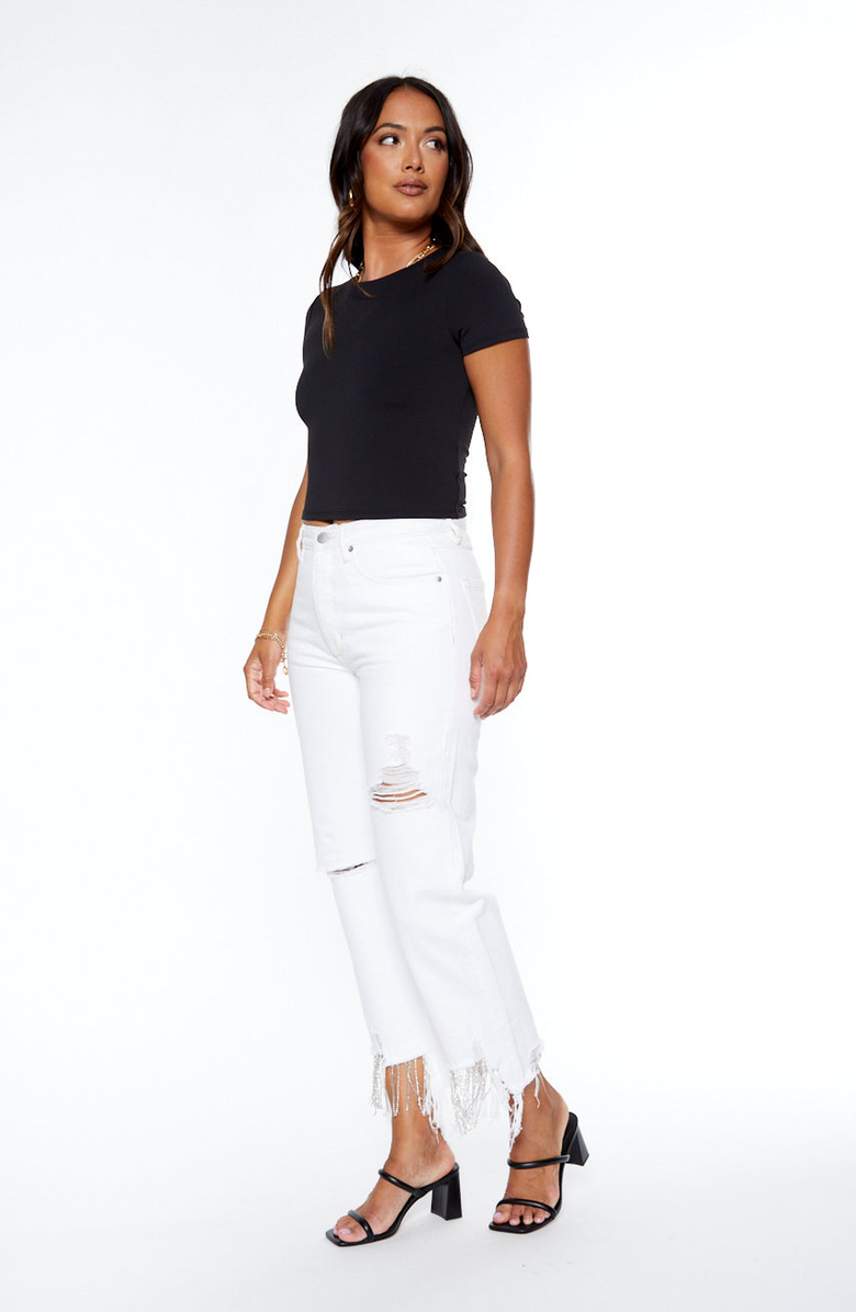 BLUE REVIVAL Nash Vegas Crop Jeans, Alternate, color, White
