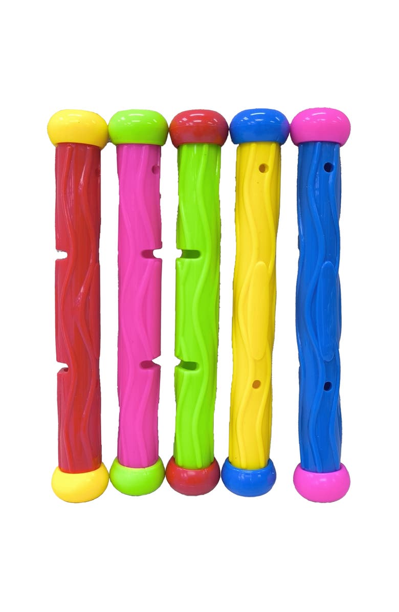 RIPPLE Rainbow Dive Sticks 5 Piece Pool Toys, 8+, Alternate, color, Multicolored