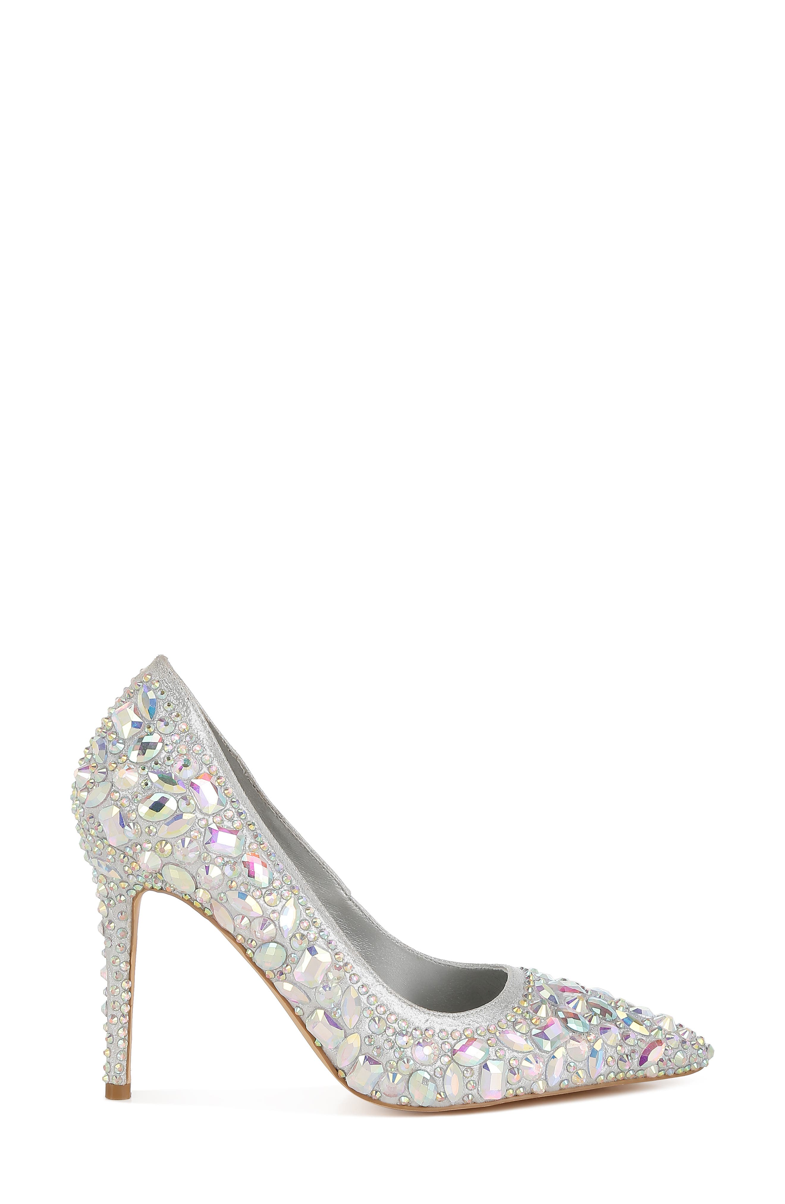 LONDON RAG Iceout Crystal Embellished Pump, Alternate, color, Silver