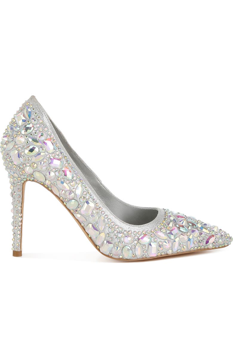 LONDON RAG Iceout Crystal Embellished Pump, Alternate, color, Silver