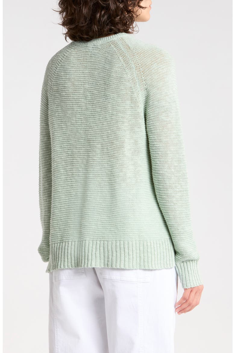 Raglan Sleeve Organic Linen & Organic Cotton Sweater, Alternate, color, ABSINTHE