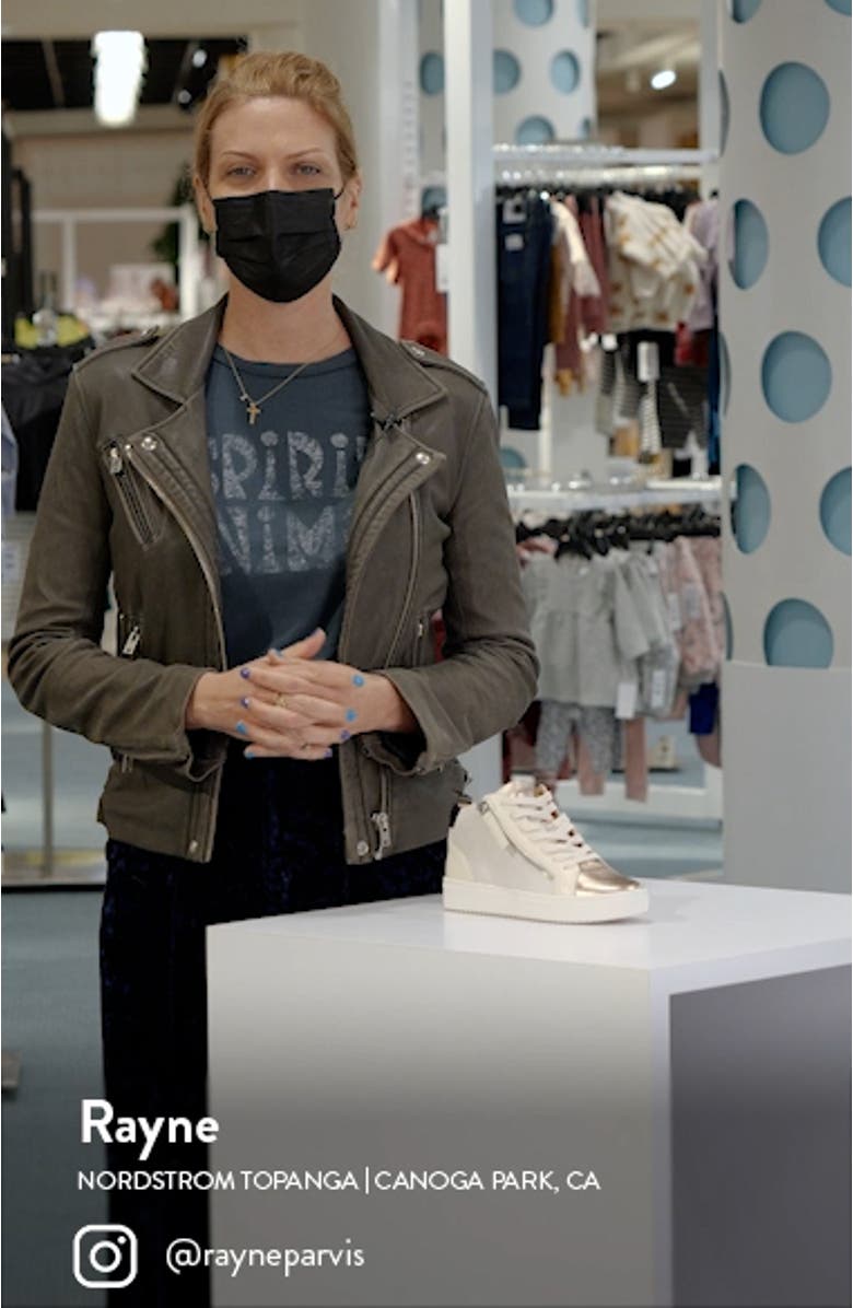 Genesis Waterproof Snake Embossed Hidden Wedge Sneaker, sales video thumbnail