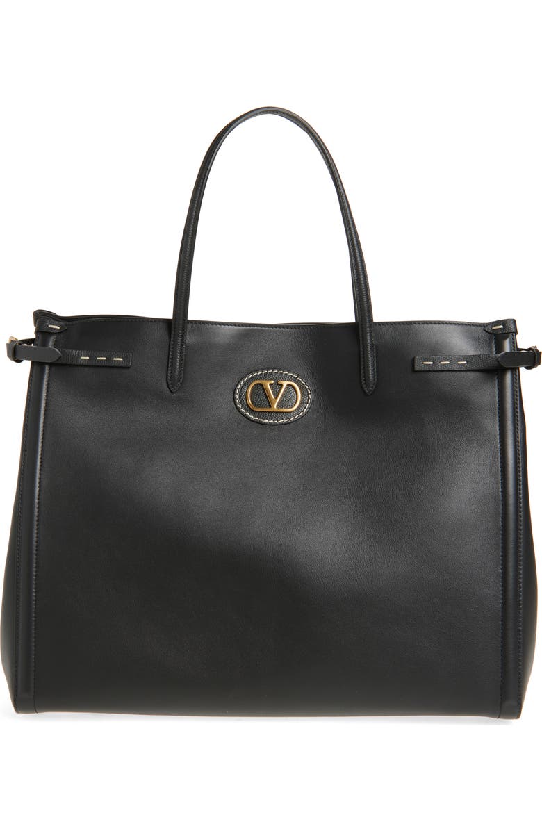 Valentino Garavani Large Item Leather Tote, Main, color,