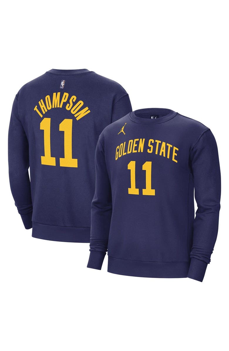 Jordan Brand Men's Jordan Brand Klay Thompson Navy Golden State Warriors Statement Name & Number Pullover Sweatshirt, Main, color, 