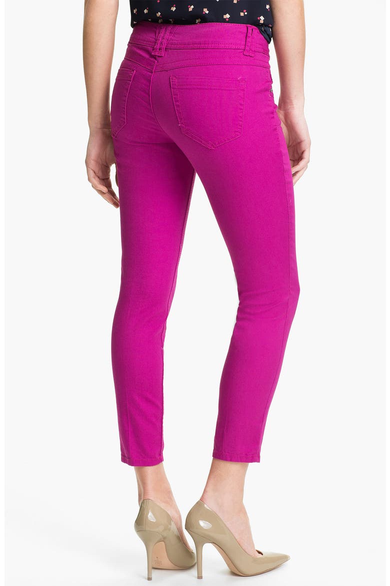 Colored Denim Skinny Jeans (Nordstrom Exclusive), Alternate, color, MAGENTA
