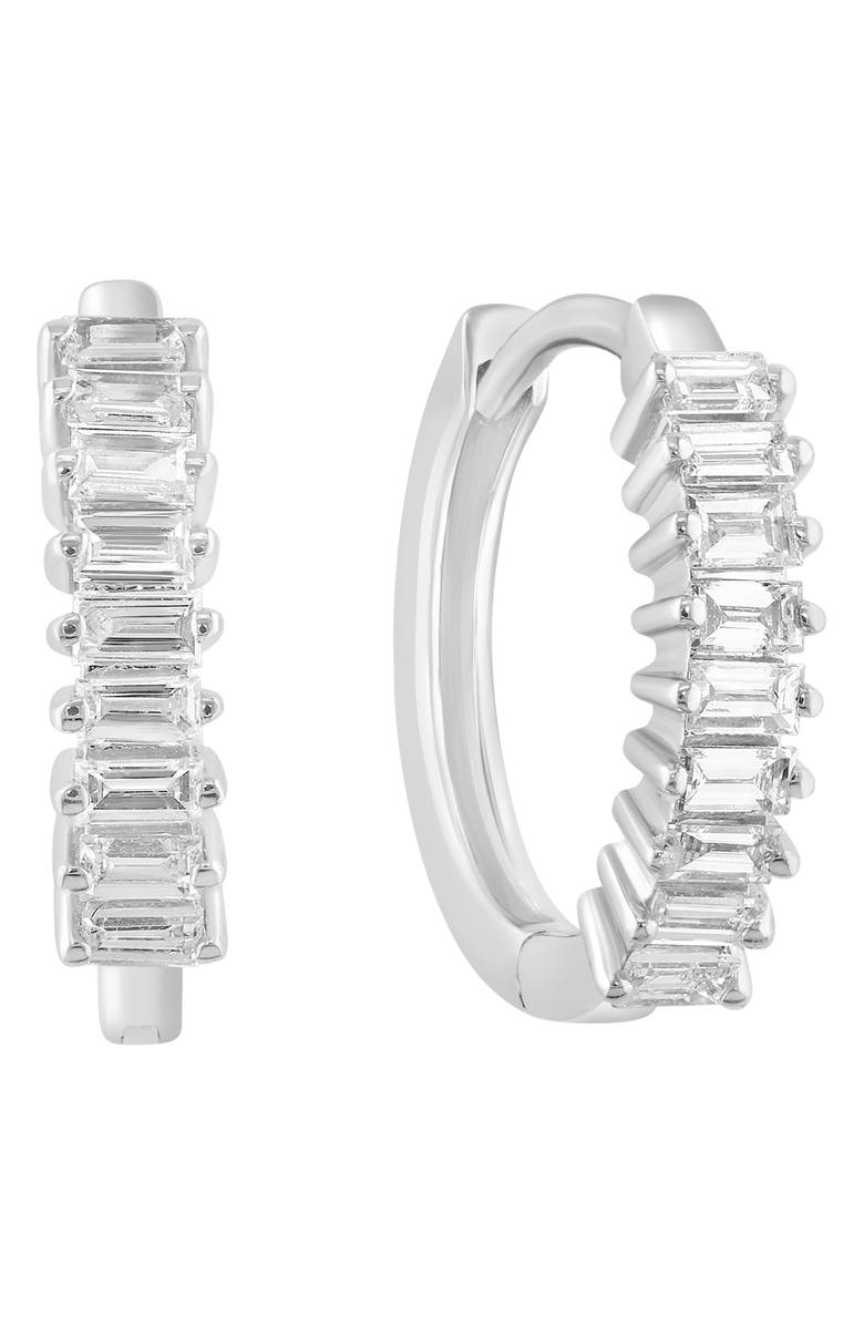 EFFY Diamond Hoop Earrings, Main, color, Silver