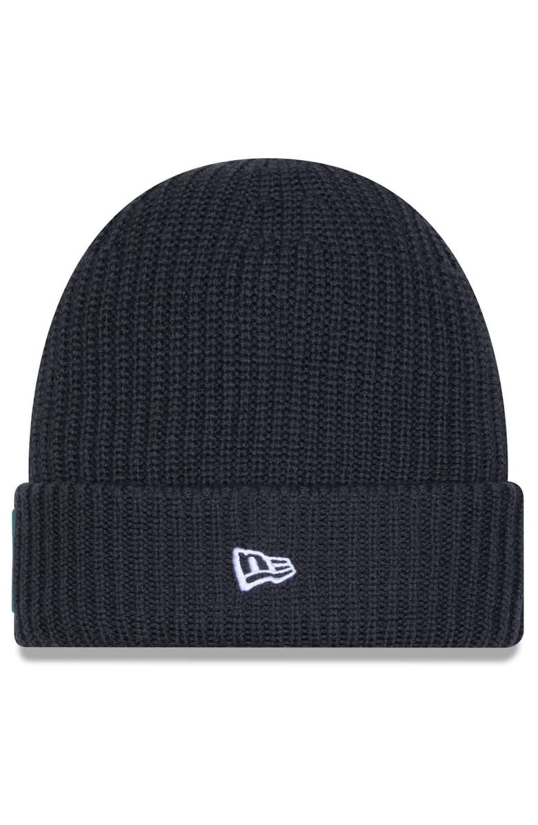 New Era Men's New Era Charcoal Philadelphia Eagles 2025 Sideline Cold Weather Throwback Cuffed Knit Hat, Alternate, color, 