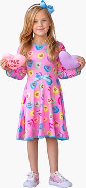Mia Belle Girls Sweethearts Conversational Hearts Darling Valentine Dress