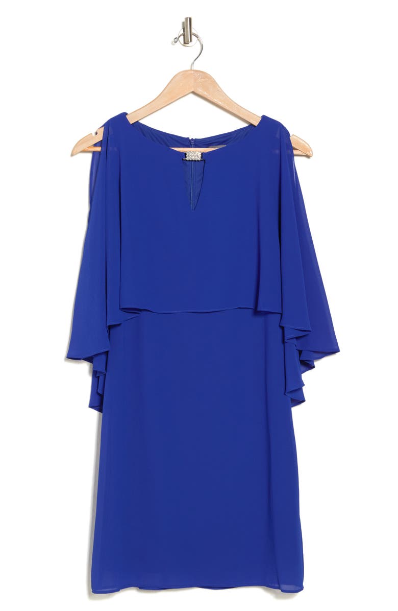 Vince Camuto Jewel Embellished Caplet Dress, Alternate, color, Cobalt