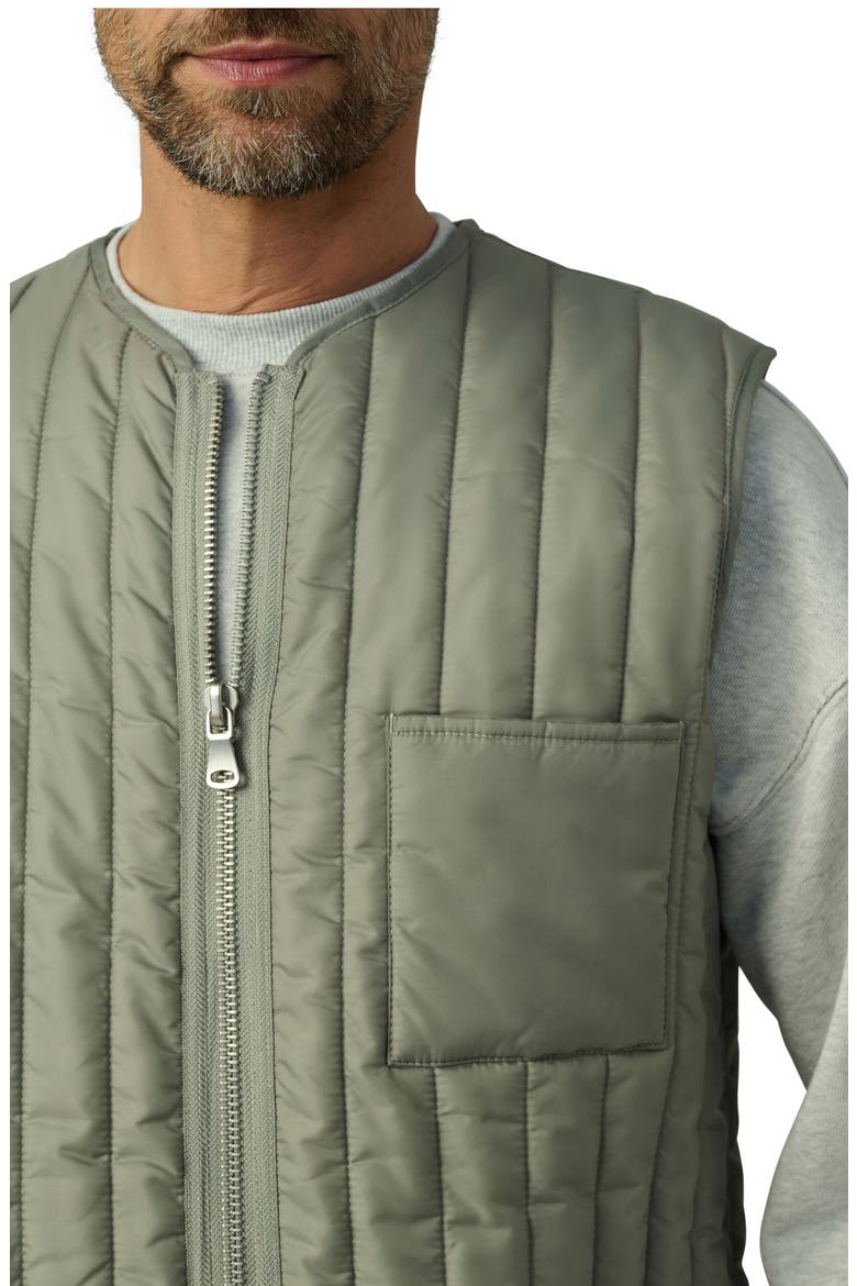 Rory Water Resistant Quilted Vest, Alternate, color, DRIED SAGE
