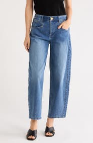 Democracy High Waist Ankle Barrel Leg Jeans