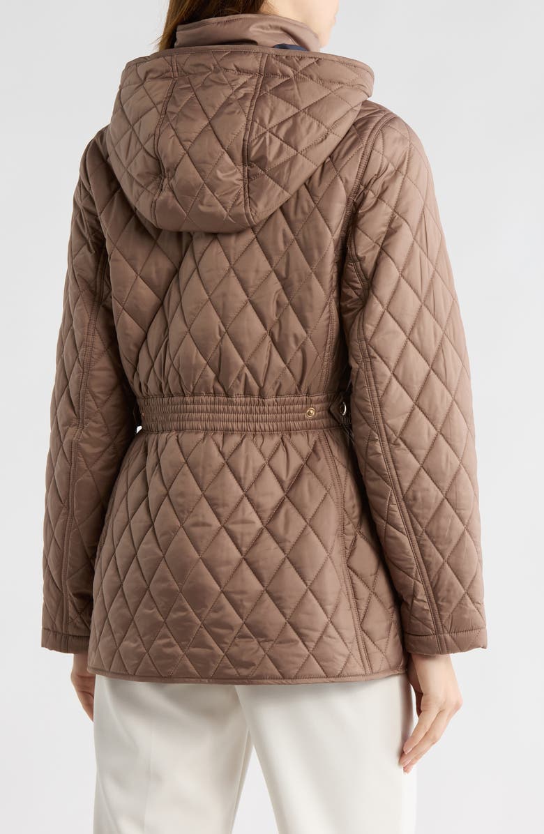 Tommy Hilfiger Hooded Diamond Quilted Jacket, Alternate, color, Khaki