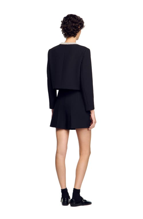 Sandro High-waisted Shorts In Black