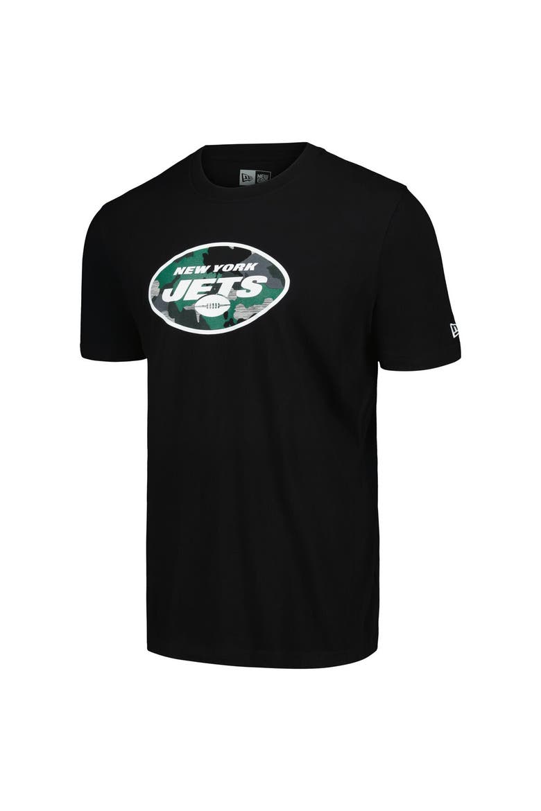 Men's New Era Black New York Jets Camo Logo T-Shirt, Alternate, color, Black
