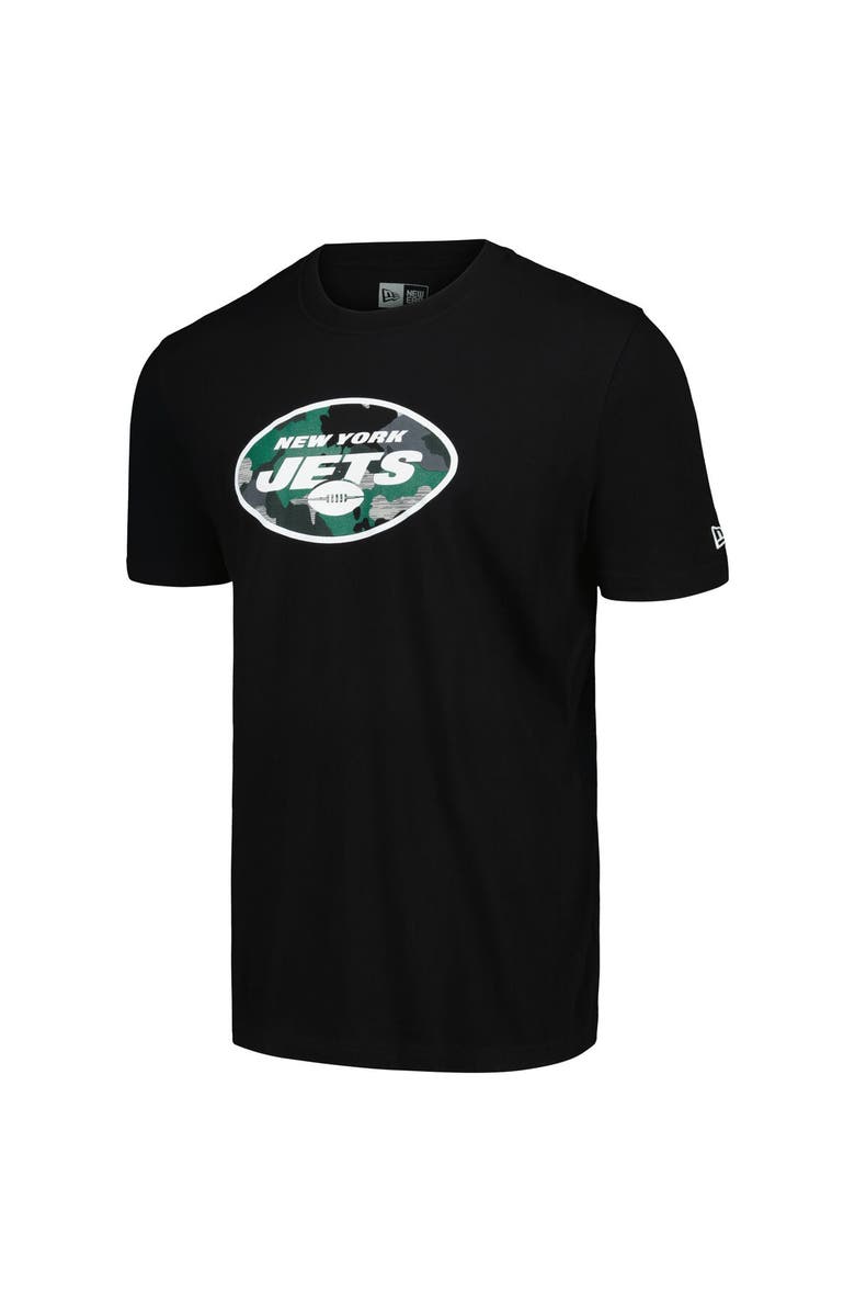New Era Men's New Era Black New York Jets Camo Logo T-Shirt, Alternate, color, 