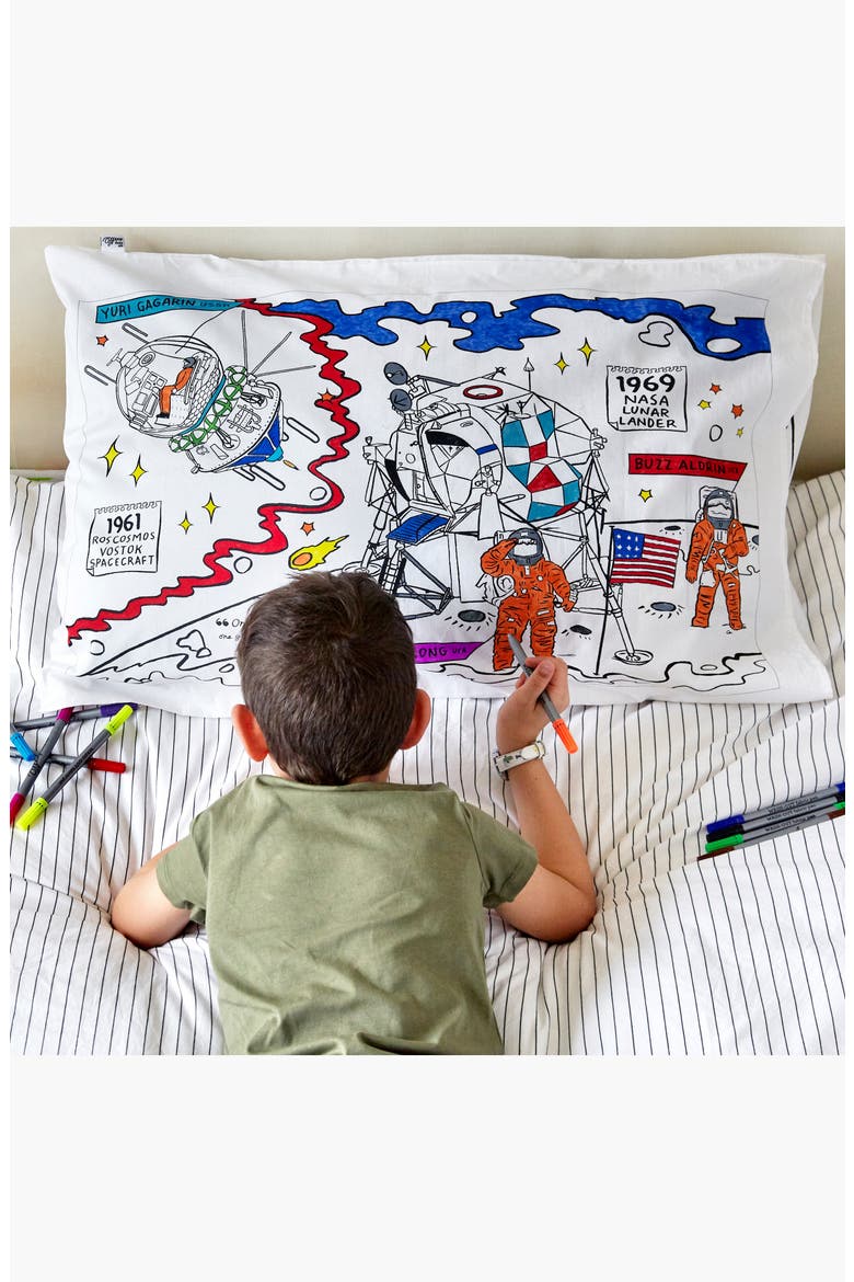 Color Your Own Pillowcase Space Explorer, Alternate, color, Space Explorer Print