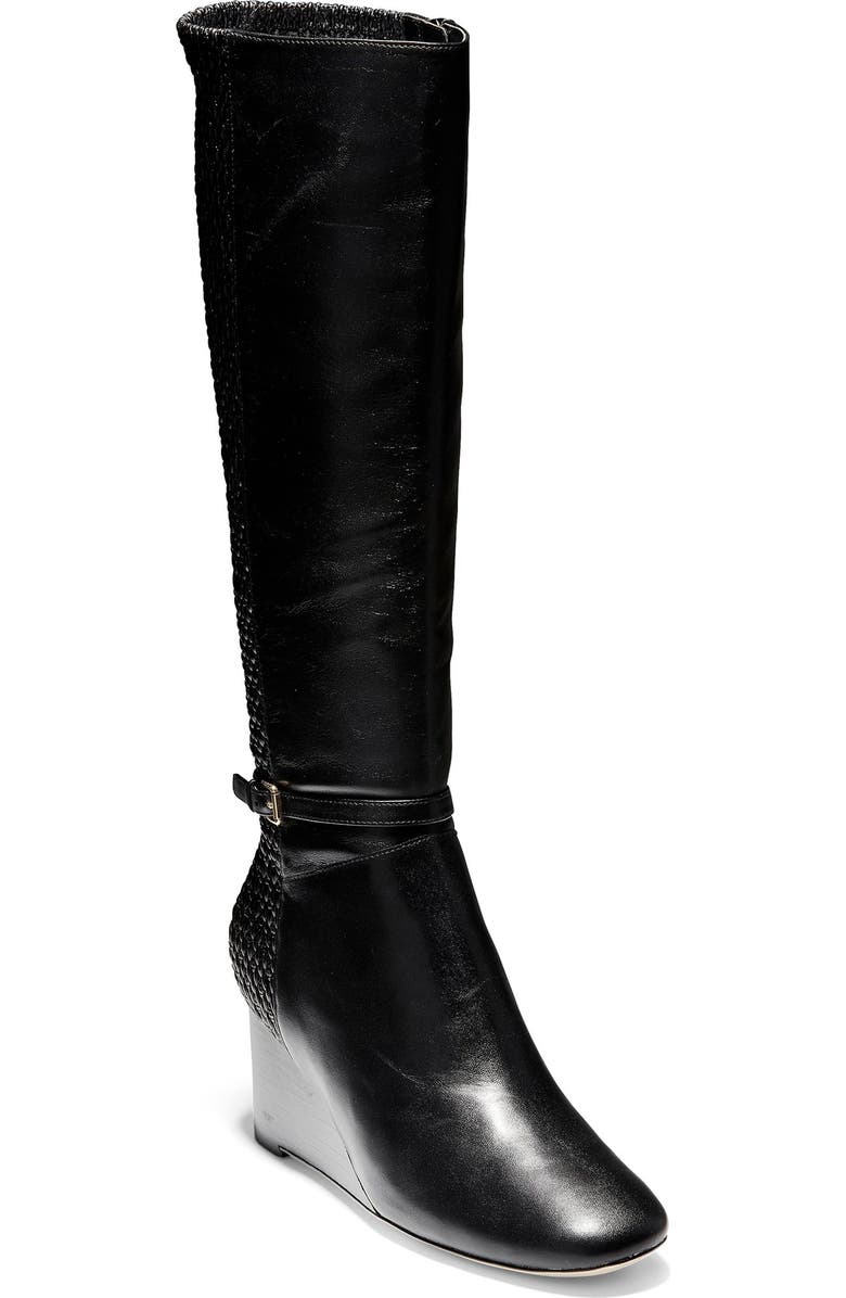 Cole Haan Lauralyn Knee High Wedge Boot, Main, color,