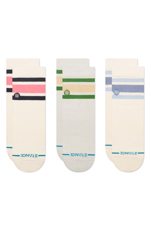Stance Boyd 3-Pack Cotton Blend Quarter Socks in Ivory  product