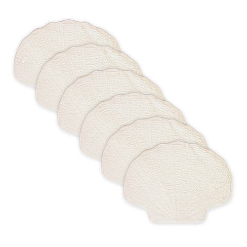 C & F Home C&f Home Shell Shaped Placemat S/6 In White