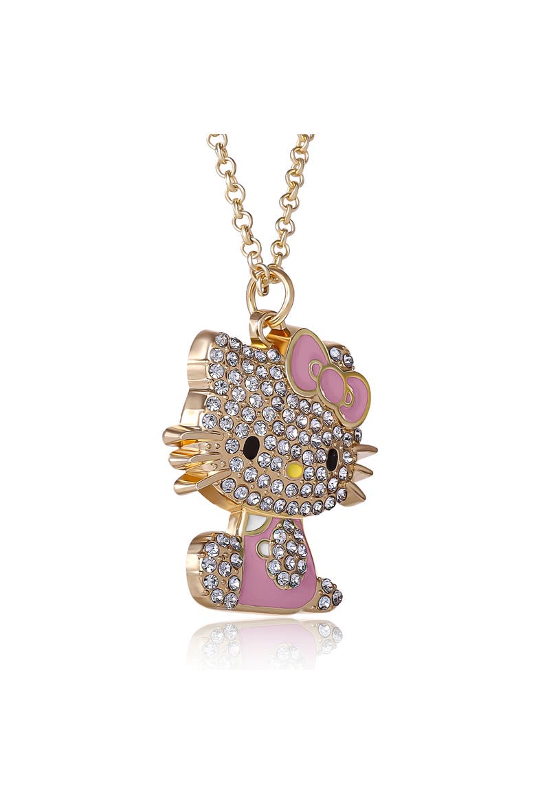 Crystal Pendant Necklace, Alternate, color, Pink