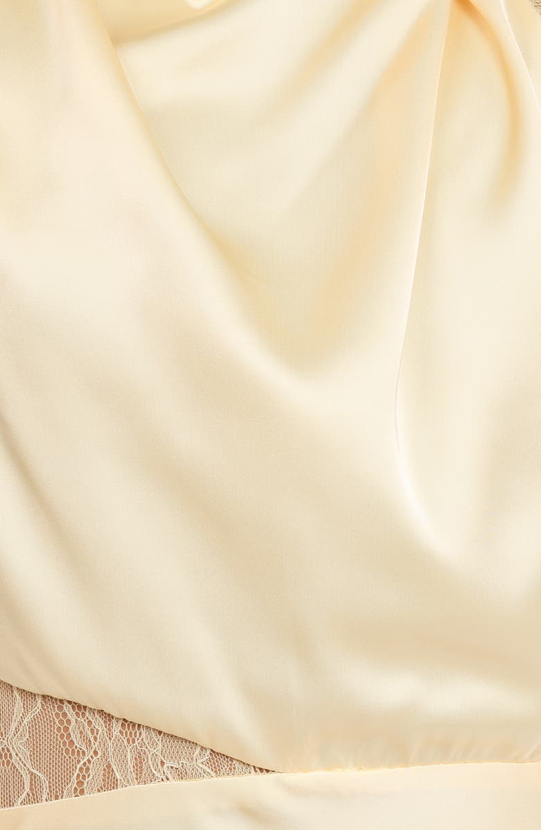 Petal & Pup Anabelle Halter Neck Lace Maxi Dress, Alternate, color, Butter Yellow