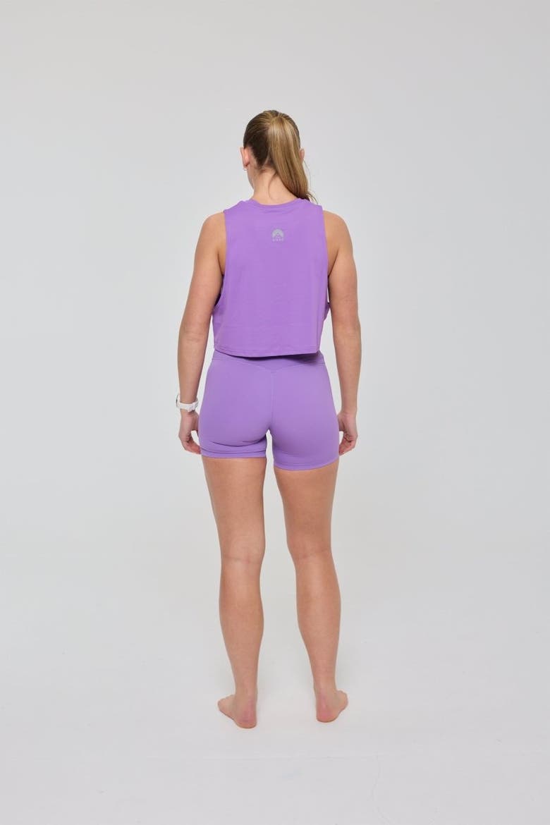 Infinite High Waisted Shorts - Purple, Alternate, color, Purple