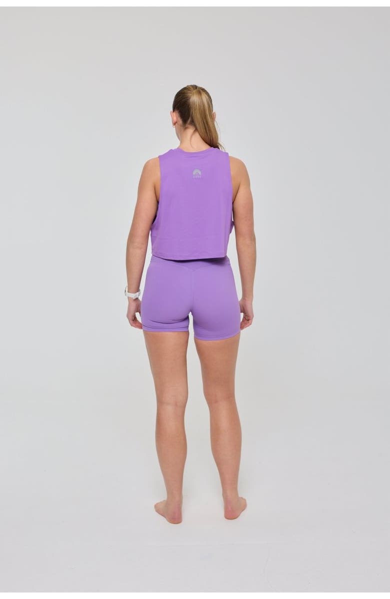 OOSC Infinite High Waisted Shorts - Purple, Alternate, color, Purple