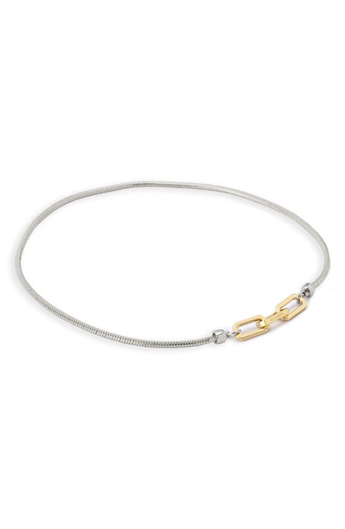 Allsaints Hex Link Snake Chain Collar Necklace In Multi
