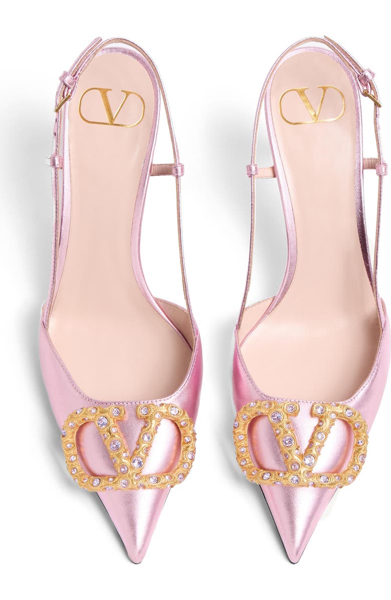 Valentino Garavani VLOGO Pointed Toe Slingback Pump, Alternate, color,