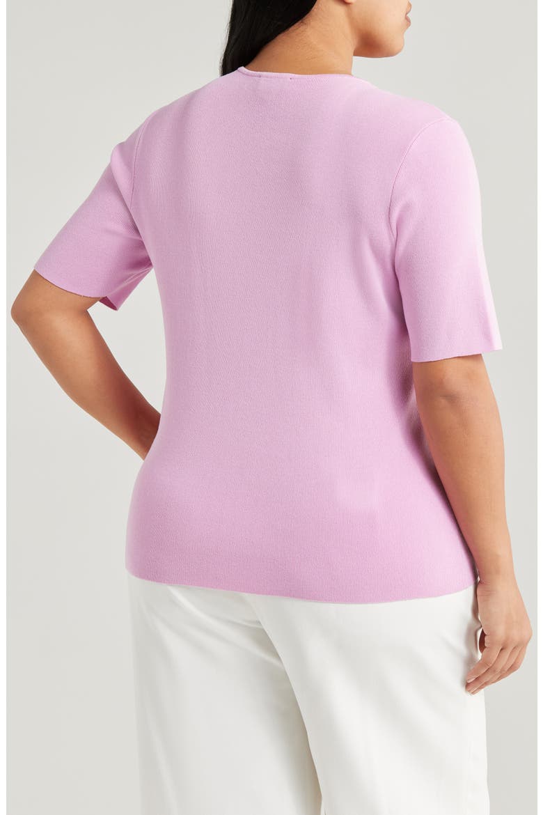 Short Sleeve Sweater, Alternate, color, PINK MACAROON