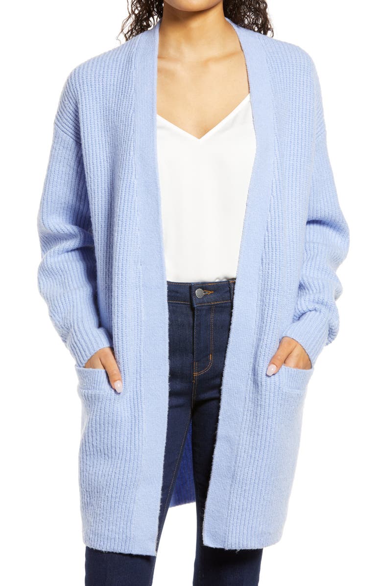 Halogen<sup>®</sup> Open Front Long Cardigan, Alternate, color,