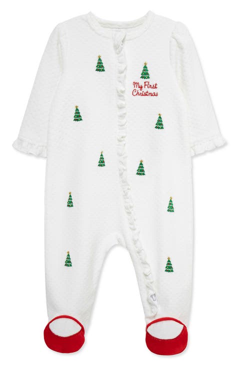 Merry Trees Velour Footie