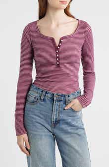 Lucky Brand Lace Trim Henley